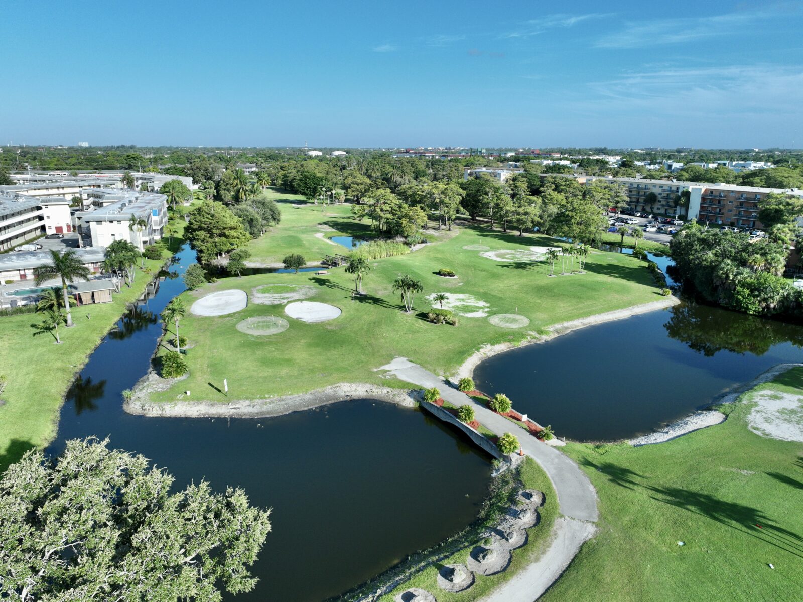 Golf course aerial view