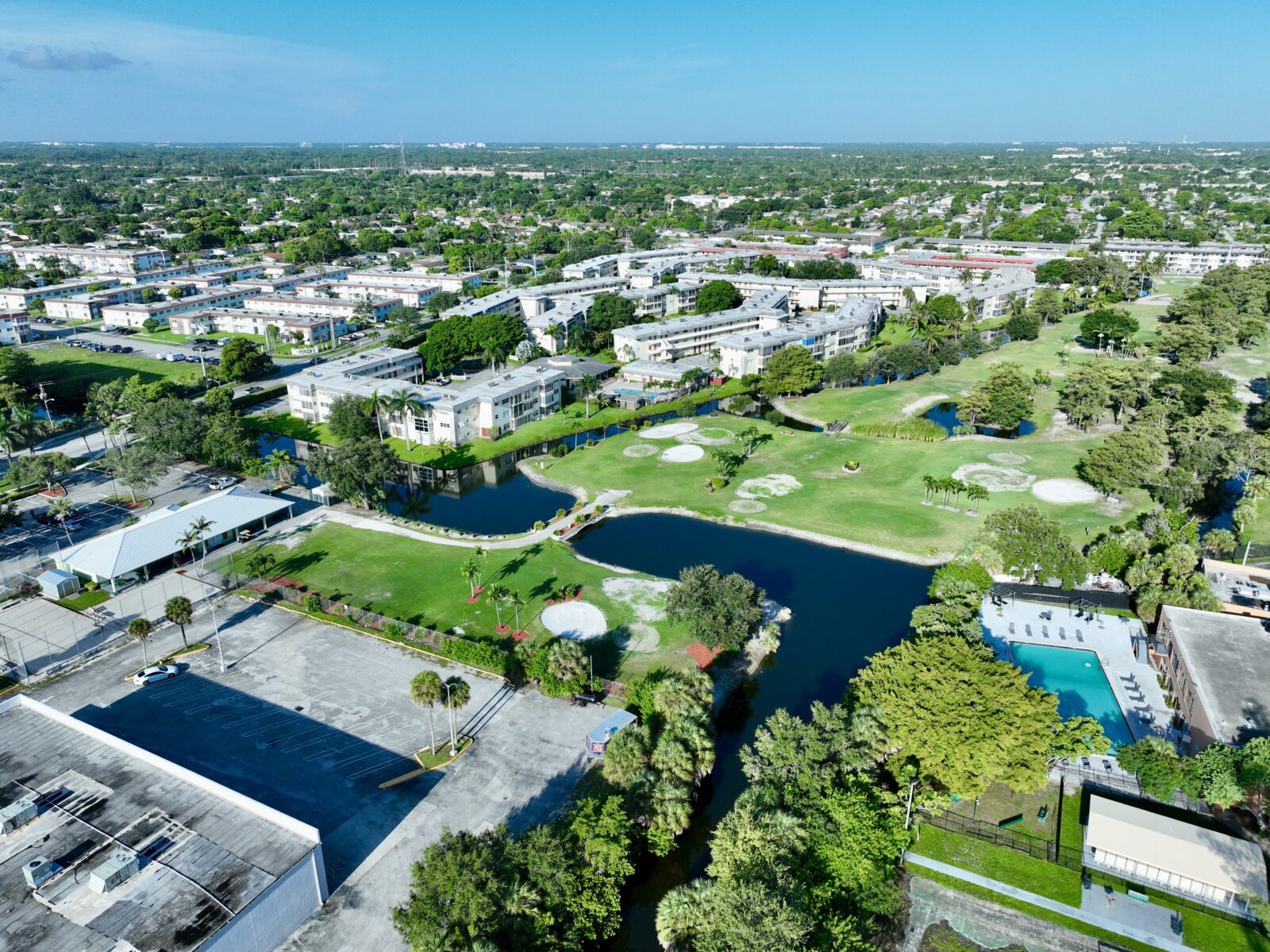 Golf course aerial view