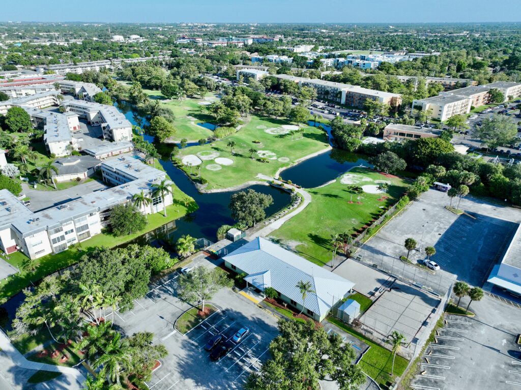 Golf course aerial view