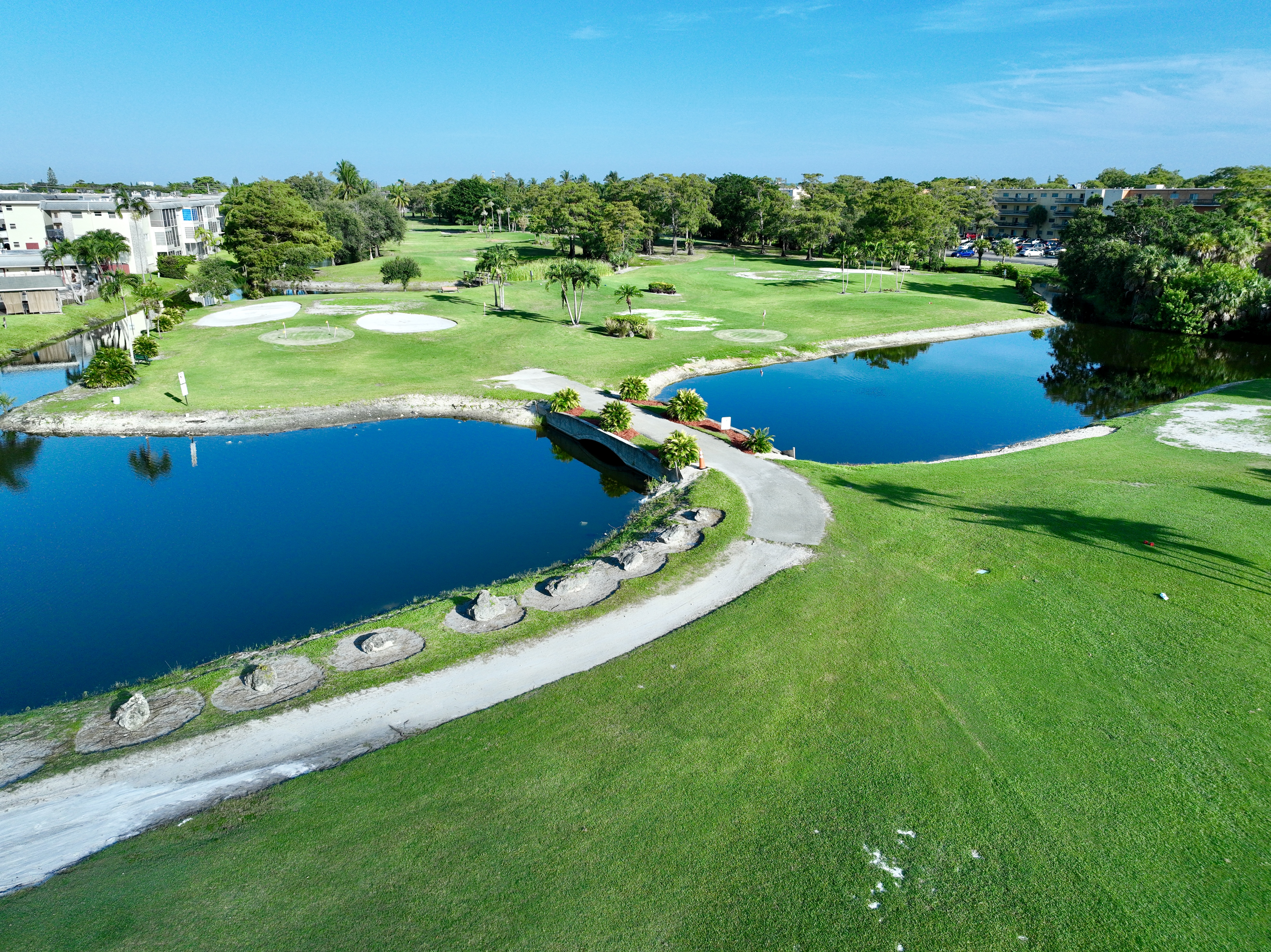 Golf course aerial view