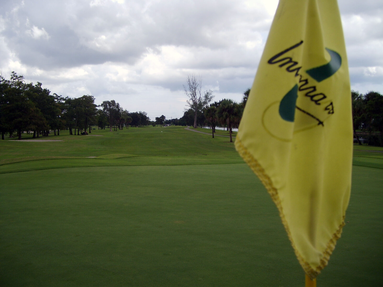 Flag on a golf course